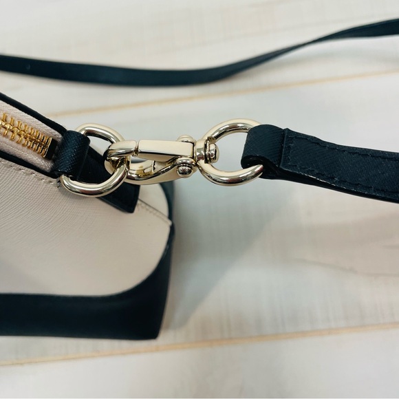 NWT Kate Spade Cedar Street Maise Black Cream Satchel Leather Bag - Picture 5 of 9